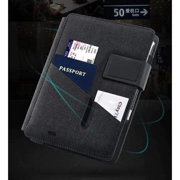 Planet Gates Multi Functional Notebook with 5000 mAh Power Bank Supplies Business Gift Office Supply Writing Pad A5