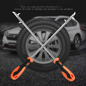 Planet Gates Multi-hook design Tire Repair Tools 1PC Long Handel Car Tire Cleaning Stone Tool Groove Broken Stone Remover dropshipping