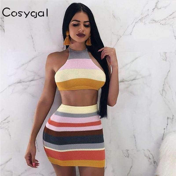 Planet Gates Multi / L Summer Women Dress Casual Sleeveless Slim Women's Dresses Backless Special Evenning Party Above Knee Mini Dress