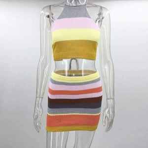 Planet Gates Multi / L Summer Women Dress Casual Sleeveless Slim Women's Dresses Backless Special Evenning Party Above Knee Mini Dress