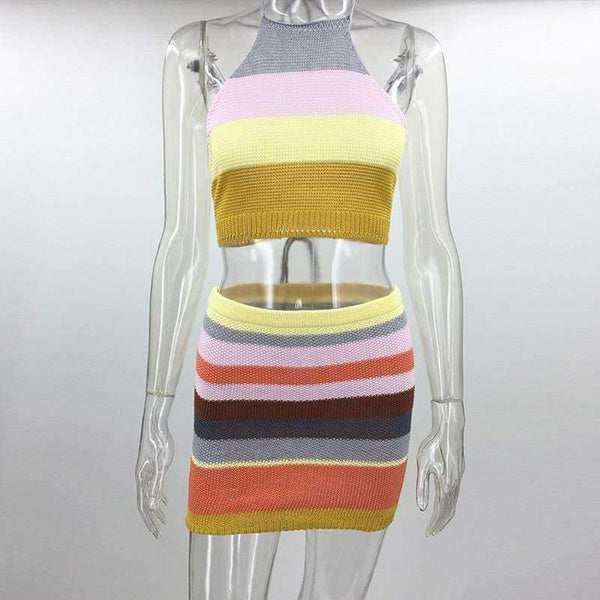 Planet Gates Multi / L Summer Women Dress Casual Sleeveless Slim Women's Dresses Backless Special Evenning Party Above Knee Mini Dress