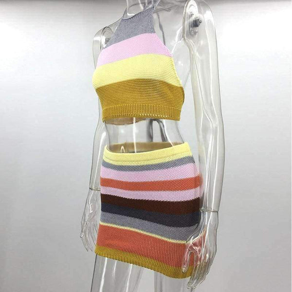 Planet Gates Multi / L Summer Women Dress Casual Sleeveless Slim Women's Dresses Backless Special Evenning Party Above Knee Mini Dress