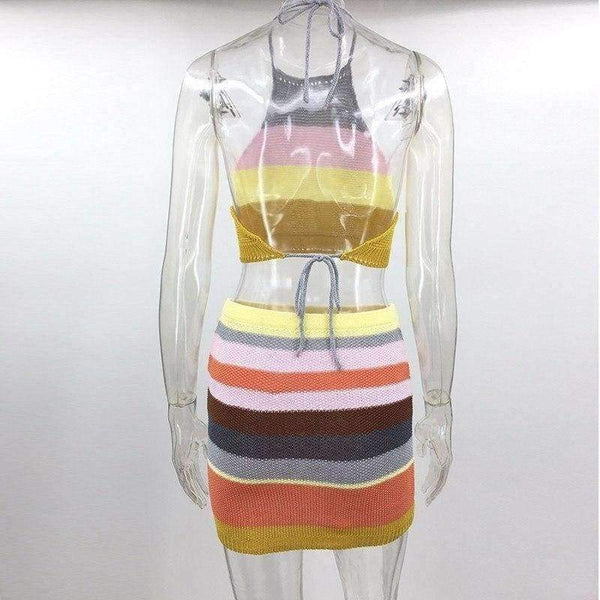 Planet Gates Multi / L Summer Women Dress Casual Sleeveless Slim Women's Dresses Backless Special Evenning Party Above Knee Mini Dress