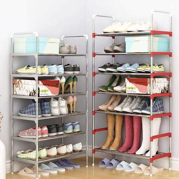 Planet Gates Multi Layer Shoe Rack with handrail Galvanized steel pipe shoe cabinet shoe organizer removable shoe storage for home furniture
