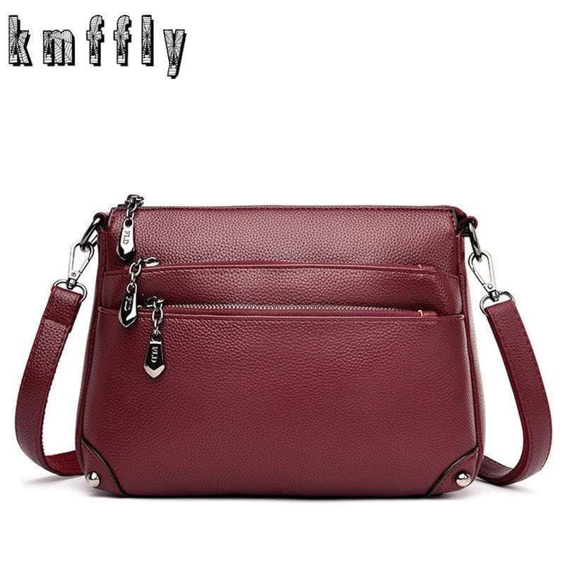 Multi-layer Zipper Bag Top Quality Girls Messenger Bags In Shoulder Bag Women's Cross-body Bags