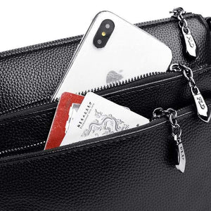 Multi-layer Zipper Bag Top Quality Girls Messenger Bags In Shoulder Bag Women's Cross-body Bags