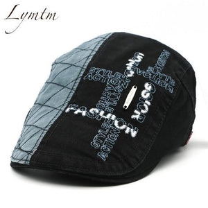 Planet Gates Multi / One Size Men High Quality Retro Adult Berets  Embroidery Striped Khaki Army green Black Cabbie