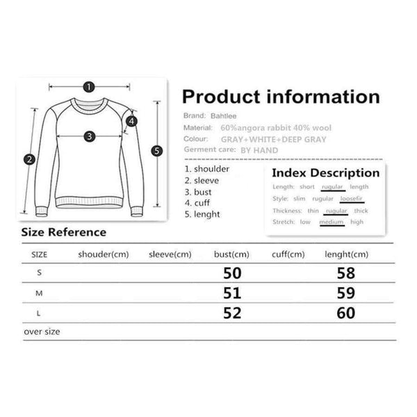 Planet Gates Multi / S Autumn winter women's angora rabbit knitted lantern sleeve pullovers sweater Colorblock Diamond geometry keep warm