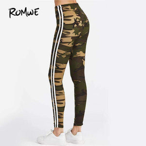 Fitness Leggings 2018 Women Striped Side Workout Legging Top Quality Fashion New Casual Skinny High Waist Leggings