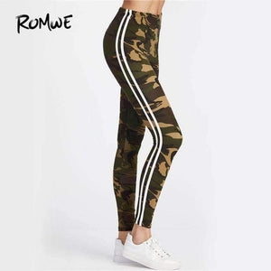 Fitness Leggings 2018 Women Striped Side Workout Legging Top Quality Fashion New Casual Skinny High Waist Leggings