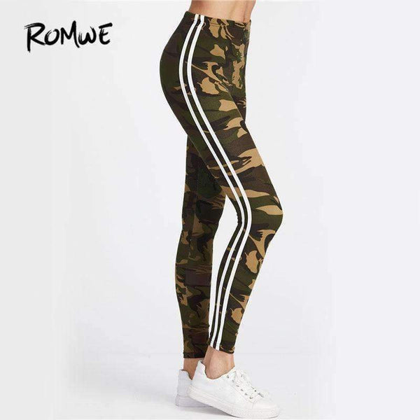 Fitness Leggings 2018 Women Striped Side Workout Legging Top Quality Fashion New Casual Skinny High Waist Leggings
