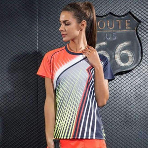Planet Gates Multi / S IBreathable Tennis Tshirt Women's Badminton Competition T-Shirts Table Tennis jersey Quick Dry Training Sports Tops tee