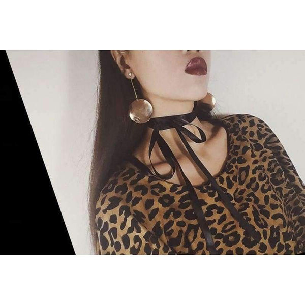 Planet Gates Multi / S Leopard Printing O-Neck Sexy Top Women Summer Style Batwing Sleeve Loose Women Tops and Tees Casual Women Shirts