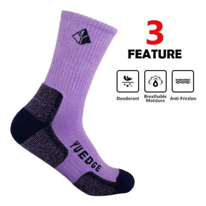 Planet Gates Multi / XL Brand High Quality Women's 3 Pairs Antiskid Wicking Cotton Socks For Outdoor Camping Hiking Walking backpacking Sports