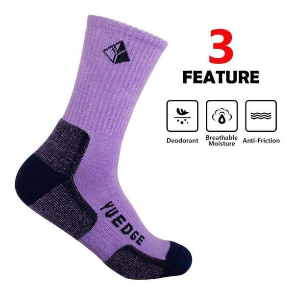 Planet Gates Multi / XL Brand High Quality Women's 5 Pairs Antiskid Wicking Cotton Socks For Outdoor Camping Hiking Walking backpacking Sports
