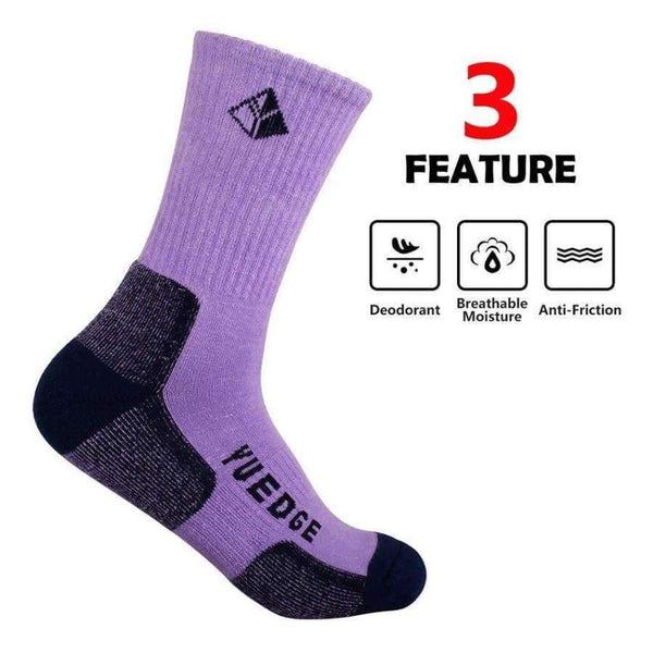 Planet Gates Multi / XL Brand High Quality Women's 5 Pairs Antiskid Wicking Cotton Socks For Outdoor Camping Hiking Walking backpacking Sports
