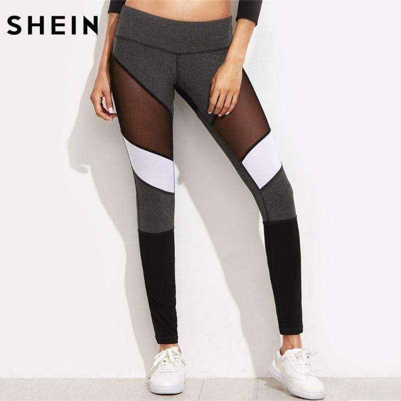 Planet Gates Multi / XS Casual Leggings Women Fitness Leggings Color Block Autumn Winter Workout Pants New Arrival Mesh Insert Leggings