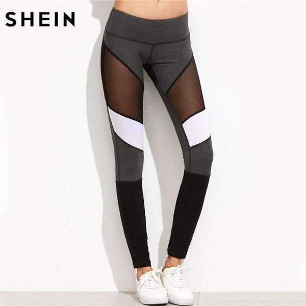 Planet Gates Multi / XS Casual Leggings Women Fitness Leggings Color Block Autumn Winter Workout Pants New Arrival Mesh Insert Leggings