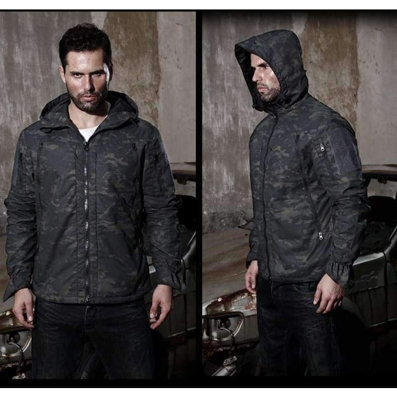 Planet Gates Multicam CP Multicam Camo Tactical Hunting Hoody Jacket CP Ripstop Field Hunting Jakcet CP for Outdoor Hunting Jacket with Hoody