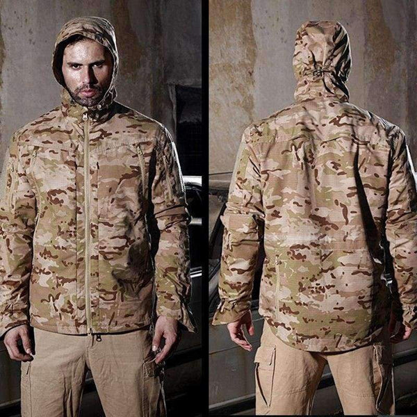 Planet Gates Multicam CP Multicam Camo Tactical Hunting Hoody Jacket CP Ripstop Field Hunting Jakcet CP for Outdoor Hunting Jacket with Hoody