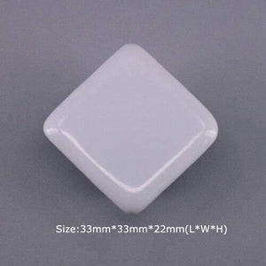 1x Classic White  Porcelain/Ceramic Drawer Pull Knob Cabinet Cupboard Door Handle Knob