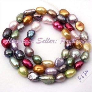 Planet Gates Multicolor 2 4-6x5-8mm Freeform Freshwater Pearl Natural Stone Beads For Necklace Bracelet Jewelry Making Spacer Strand 14" Free Shipping