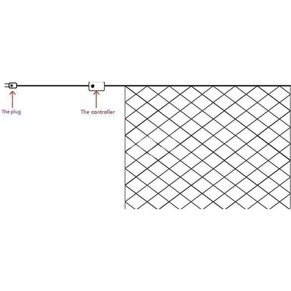 Planet Gates Multicolor / EU Plug 220V / 1.5mX1.5m 96LEDs LED Net Mesh String Light 1.5x1.5M 2x2M 3x2M 6x4M TV Backgroun Decorate Garden Fairy Light Christmas Wedding Party Holiday Light
