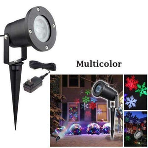 Planet Gates Multicolor / EU plug Holiday Lighting Christmas Snowflake projector Outdoor led lawn light Waterproof for Garden decor White RGB with Power plug