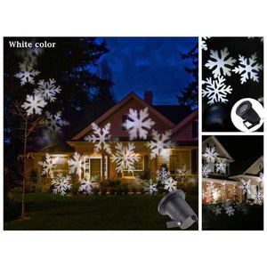 Planet Gates Multicolor / EU plug Holiday Lighting Christmas Snowflake projector Outdoor led lawn light Waterproof for Garden decor White RGB with Power plug