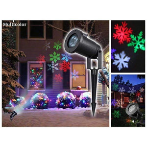 Planet Gates Multicolor / EU plug Holiday Lighting Christmas Snowflake projector Outdoor led lawn light Waterproof for Garden decor White RGB with Power plug