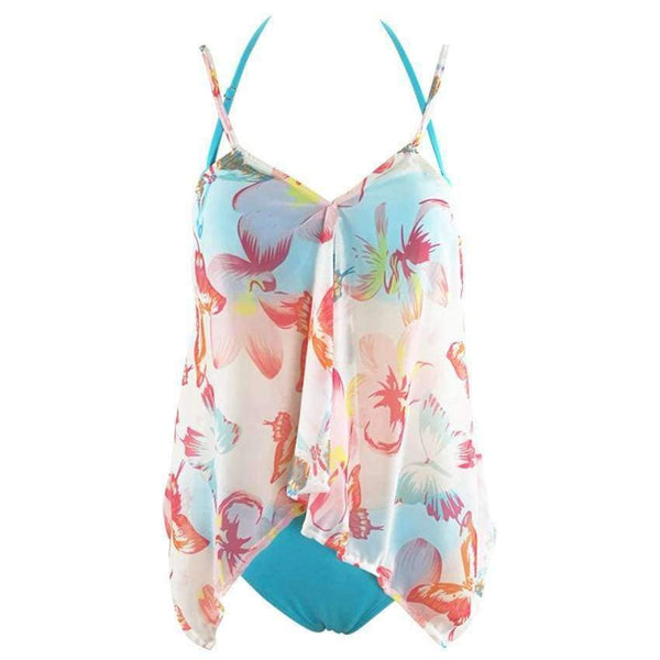 Planet Gates Multicolor / L Maternity clothing 3PCS Tankini Sets womens swimwear Plus Size Mesh Layered Swimwear fashion Swimsuits JL 09