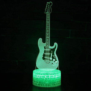 Planet Gates Multicolor RGB Guitar 3D Illusion Lamp 7 Color Change Touch Switch LED Night Light