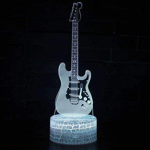 Planet Gates Multicolor RGB Guitar 3D Illusion Lamp 7 Color Change Touch Switch LED Night Light