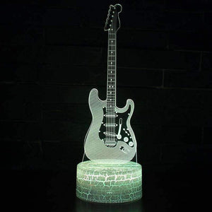 Planet Gates Multicolor RGB Guitar 3D Illusion Lamp 7 Color Change Touch Switch LED Night Light