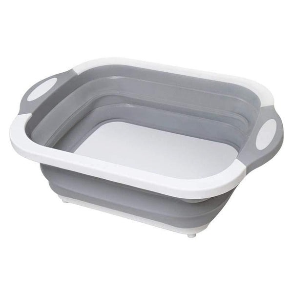 Multifunction Collapsible Cutting Board Drain Basket Vegetable Basin Portable Tub P7Ding