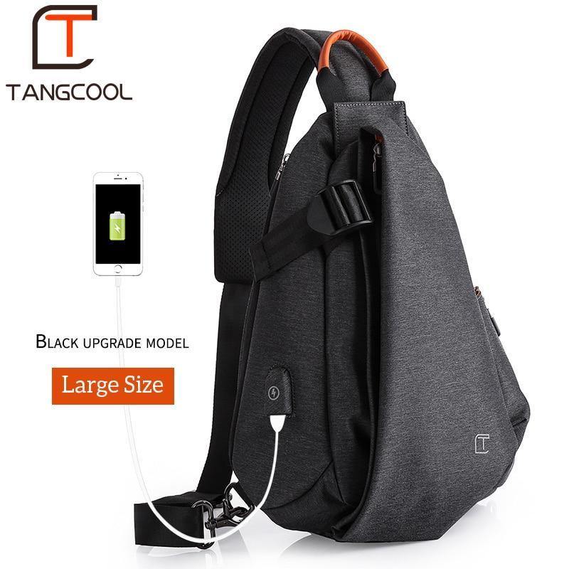 Planet Gates Multifunction Fashion Crossbody Bags Men USB Charging Chest Pack Short Trip Messengers Bag Water Repellent Shoulder Bag