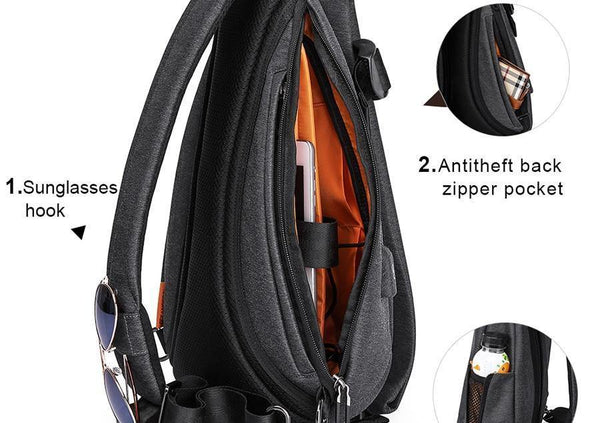 Planet Gates Multifunction Fashion Crossbody Bags Men USB Charging Chest Pack Short Trip Messengers Bag Water Repellent Shoulder Bag