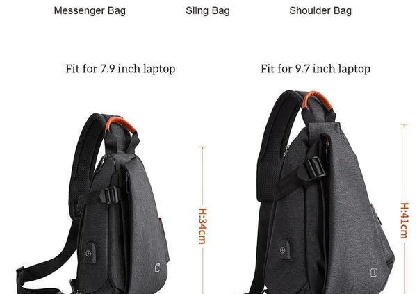 Planet Gates Multifunction Fashion Crossbody Bags Men USB Charging Chest Pack Short Trip Messengers Bag Water Repellent Shoulder Bag