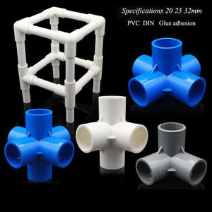 Multifunction Pvc Pipe Connector DIY Shelf Support Joint 3 4 5 6 Way Splitter 20 -50mm Tube Coupler Adapter Garden Pipe Fittings