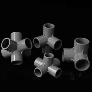 Multifunction Pvc Pipe Connector DIY Shelf Support Joint 3 4 5 6 Way Splitter 20 -50mm Tube Coupler Adapter Garden Pipe Fittings