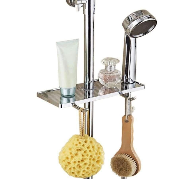 Planet Gates Multifunction Shower Pipe Rod Rack Storage Shelves Racks Shampoo Bath Towel Tray Shelf Home Bathroom Organization Accessories