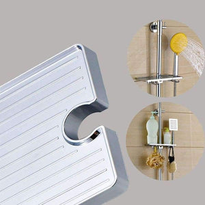 Planet Gates Multifunction Shower Pipe Rod Rack Storage Shelves Racks Shampoo Bath Towel Tray Shelf Home Bathroom Organization Accessories