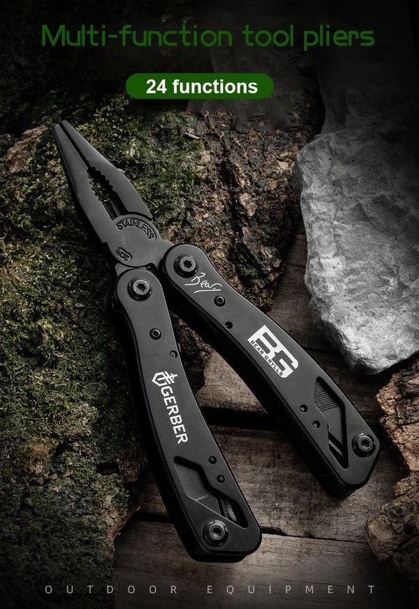 Planet Gates Multifunction Stainless Steel Multi-tool Pocket Knife Pliers Folding Pliers Mini Portable Folding Pliers