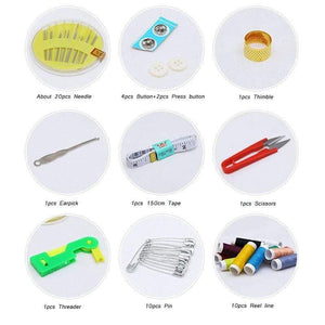 Planet Gates Multifunctional Sewing Kit Full Set Random Color Thread Needles Scissor Tweezers Needle Kit Sewing Box Set Household Arts Crafts