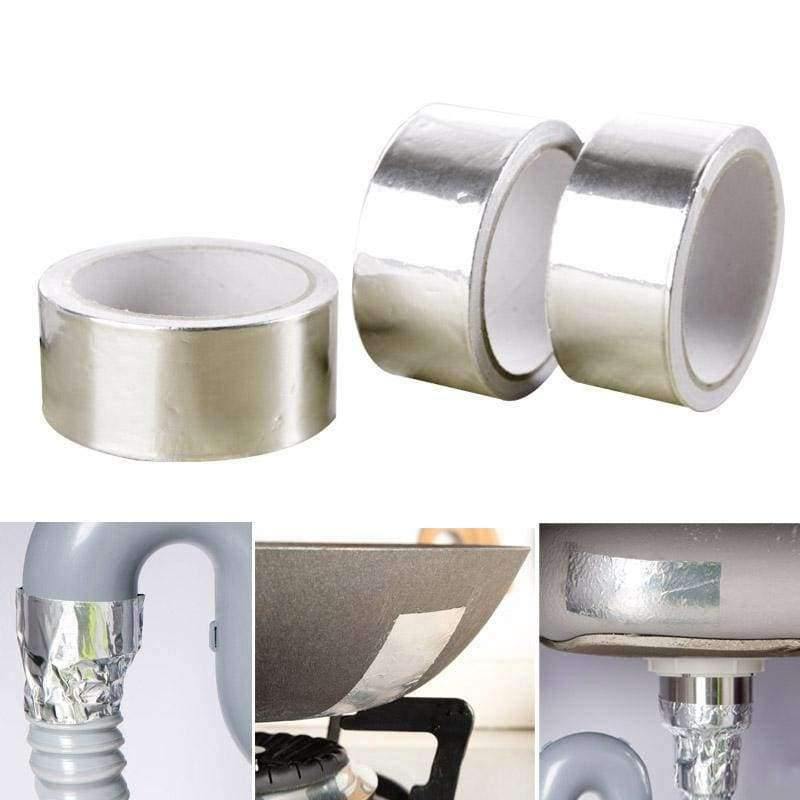 Planet Gates Multifunctional Strong Aluminium Self Adhesive Foil Tape Silver High Temperature Sealed Repair Pipe Wire Car Exhaust