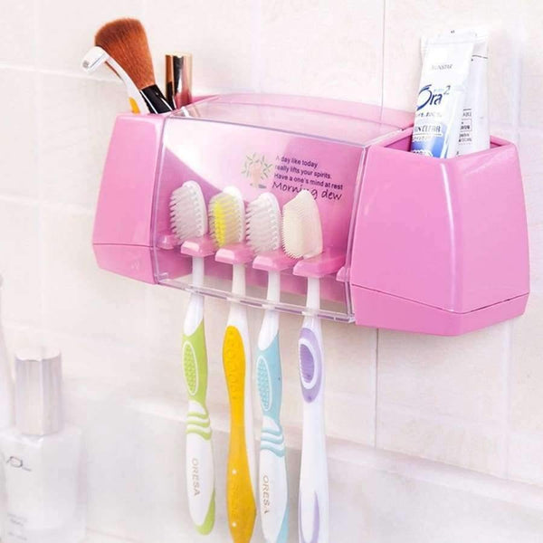 Planet Gates Multifunctional Toothbrush Holder Storage Box Bathroom Products Bathroom Accessories Suction Hooks Tooth Brush Holder