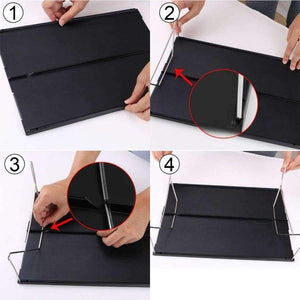 Planet Gates Multipurpose Square Folding Tables by 35*25*11cm with Carry Bag Black Outdoor Tables for Camping, Hiking, Picnic, Fishing, BBQ