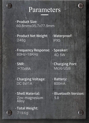 Planet Gates MUZEN Wild Mini Bluetooth 5.0 Wireless Speaker Outdoor Waterproof Punk Retro Art Birthday Present Creative Christmas Gift