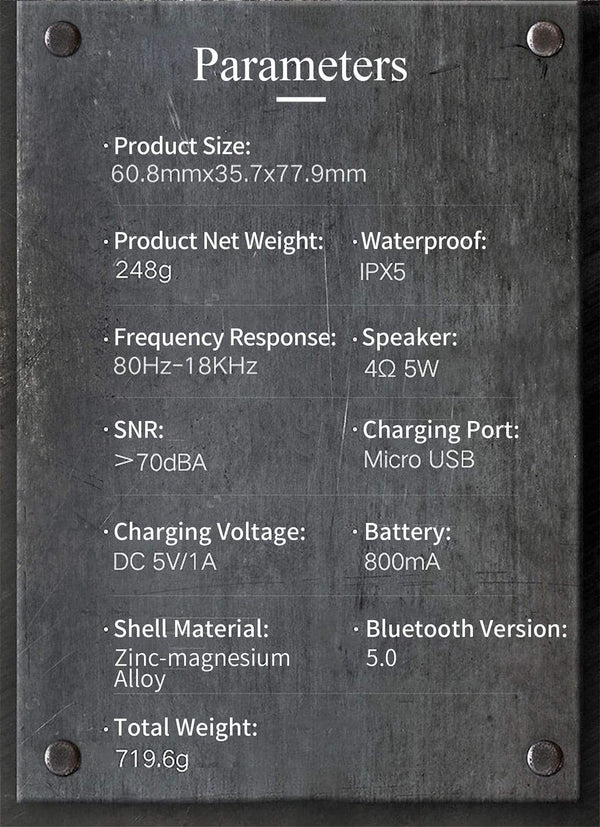 Planet Gates MUZEN Wild Mini Bluetooth 5.0 Wireless Speaker Outdoor Waterproof Punk Retro Art Birthday Present Creative Christmas Gift