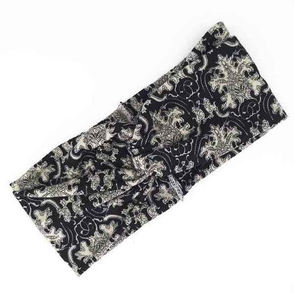 Boho Flower Headbands For Women Vintage Strecth Hairbands Bows Headband Yoga Turban Headwrap Girls Hair Accessories